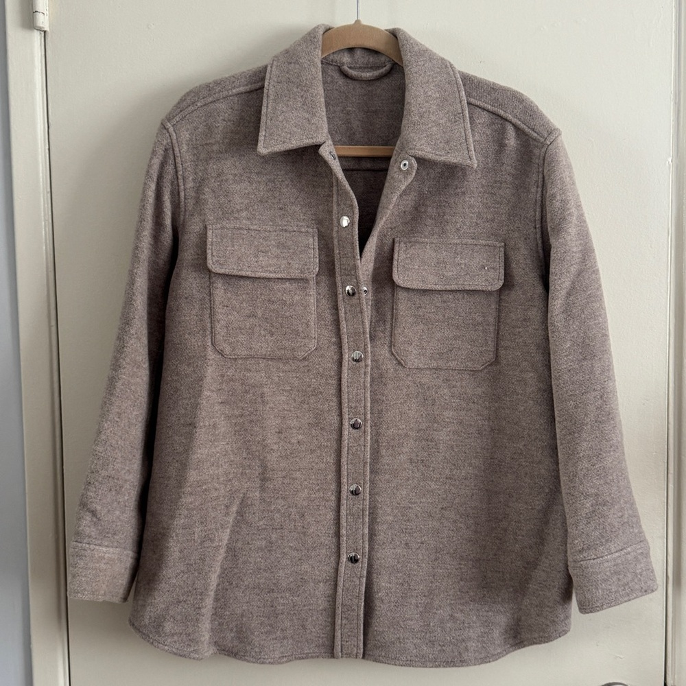 & Other Stories Beige Shirt Jacket